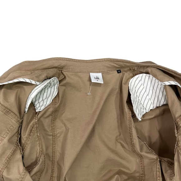 EUC Cabi Button Cotton Blend Beige Mock Military Jacket Women's M - Picture 6 of 7